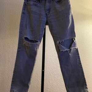 Levi's Men's Ripped Gray Skinny Jeans